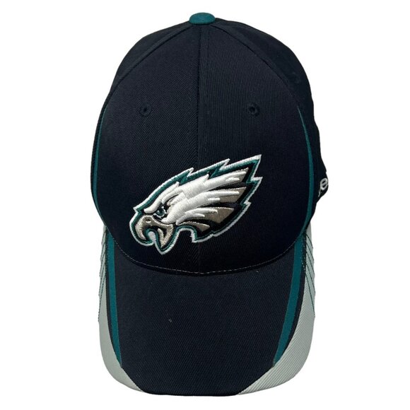 Philadelphia Eagles Reebok Fitted Hat Cap Men's S/M NFL On Field Green Flexfit - Picture 2 of 12